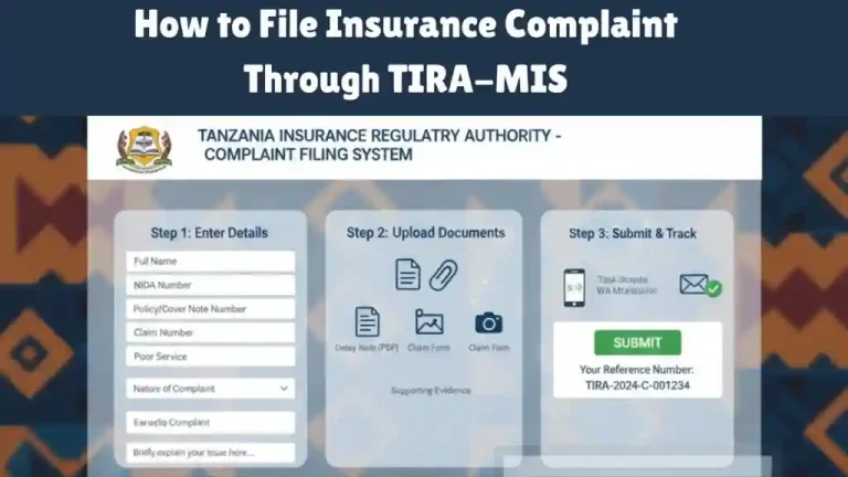 How to File Insurance Complaint Through TIRAMIS in Tanzania
